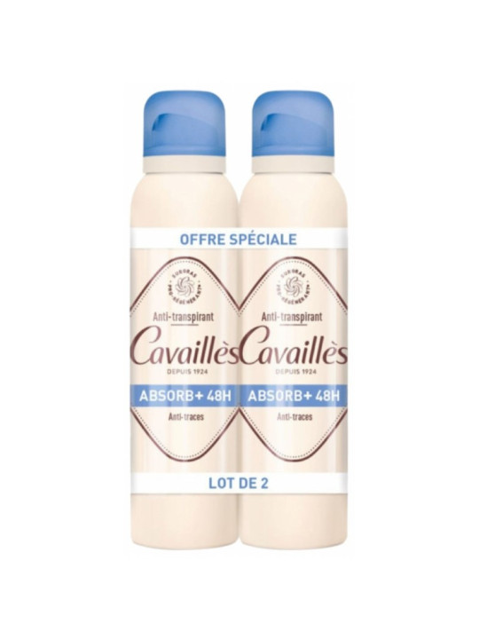 Rogé Cavailles  ABSORB+ Déodorant anti-transpirant 48h spray lot 2x150ml