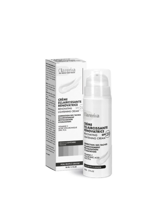 CLARENIA CREME ECLAIRCISSANTE RENOVATRICE SPF20 PNG 50ML