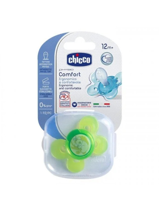 CHICCO Sucette PHYSIO COMFORT VERT 12M+