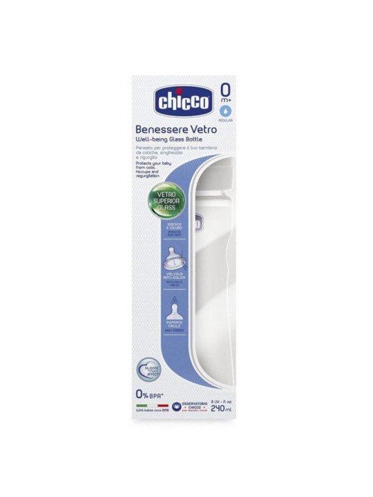CHICCO BIBERON  EN VERRE BOY 240 ML REF.207213000