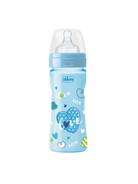 CHICCO BIBERON BOY 250ML  2M+ BLEU 2062322000