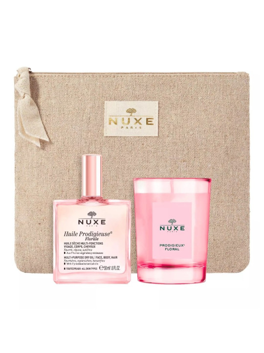 Huile Prodigieuse Florale & sa bougie parfumée OFFERTE + TROUSSE OFFERTE