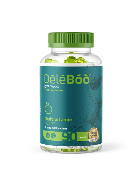 Deleboo Multivitamines Zinc+Iodine Pomme 90 Beans