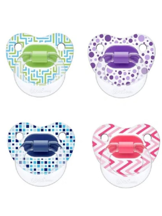 WEE BABY sucette en silicone orthodontique transparante n°2 ref.837