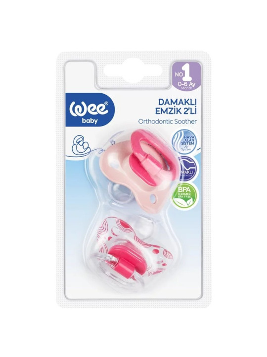 wee baby sucette double coloree n°1 ref.165