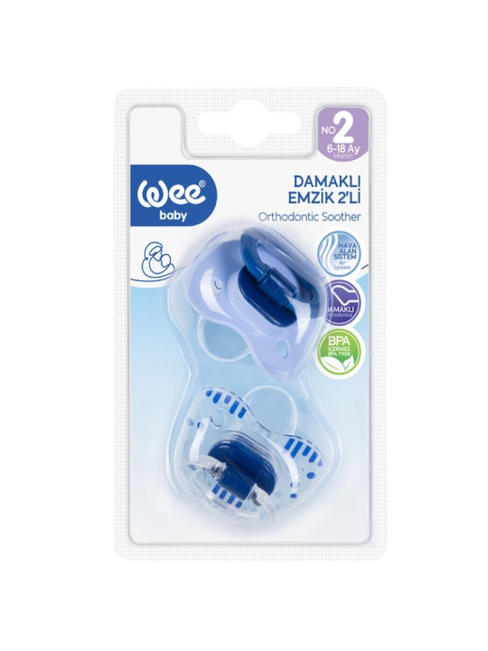 wee baby sucette double coloree boy n°2 ref.166