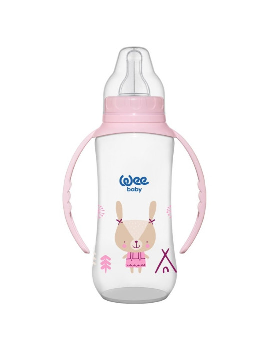 wee baby biberon  plastque avec anses 270 ml ref.745-f