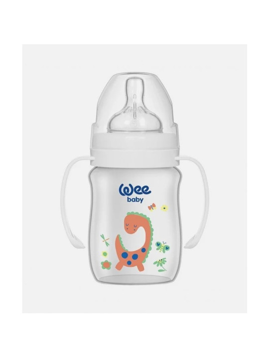 wee baby biberon  en plast avec poignee 250 ml ref.138-f
