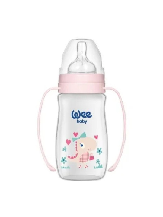 WEE BABY biberon classic plus col large pp avec poignee 0-6m 250ml ref.138-f