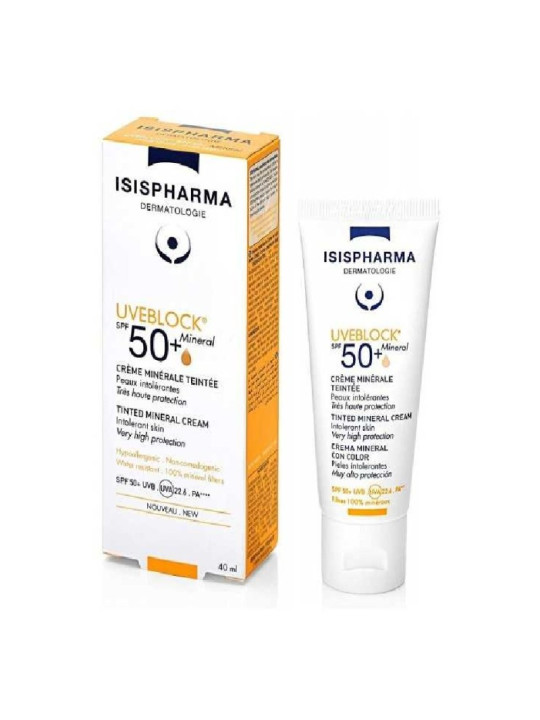 ISISPHARMA  uveblock 50+ creme mineral teinte 40 ml