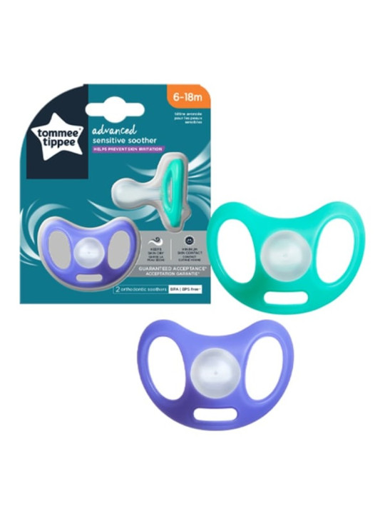 TOMMEE TIPPEE advanced sensitive sucette 6-18m x2 ref/43349403