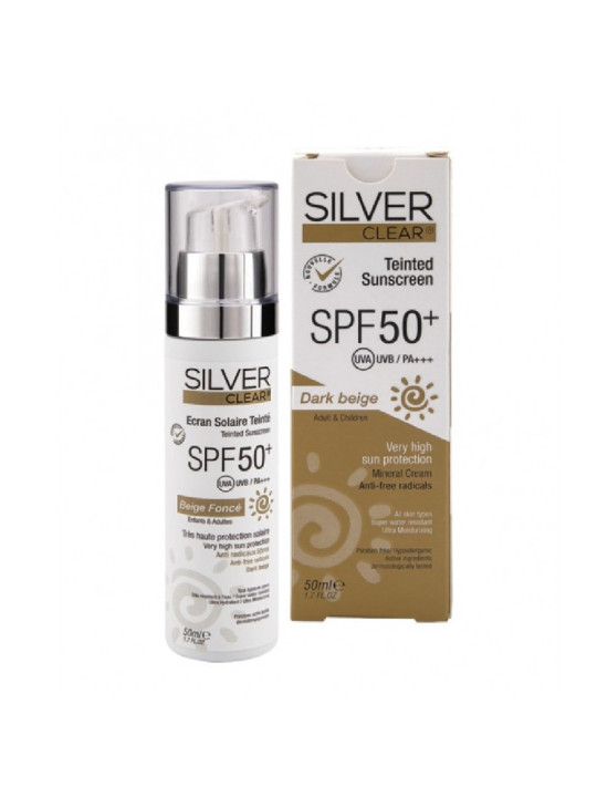 SILVER CLEAR ecran spf50+ teinte beige fonce 50ml