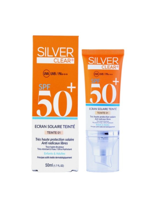 SILVER CLEAR ECRAN SOLAIRE TEINTÉ BEIGE ECLAT 50 ML