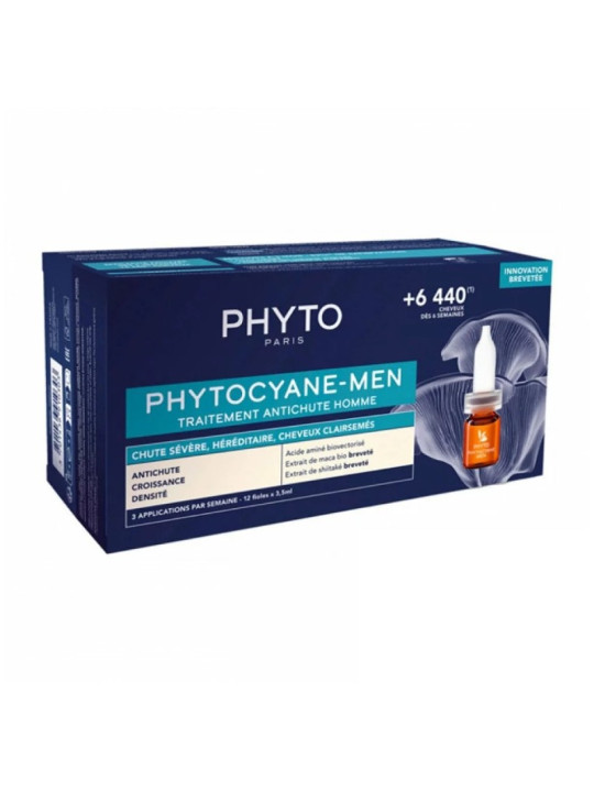 PHYTO PHYTOCYANE MEN TRAITEMENT ANTICHUTE HOMME 12X 3.5ML