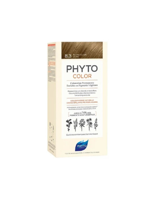 PHYTO color coloration permanente 8.3 blond clair dorè