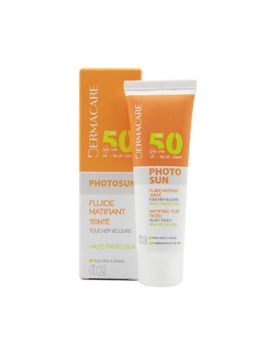 DERMACARE photosun fluide matifiant teinté 02