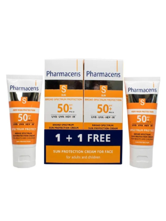 Pharmaceris - S sun broad spectrum protection cream spf50+ 1 gratuit