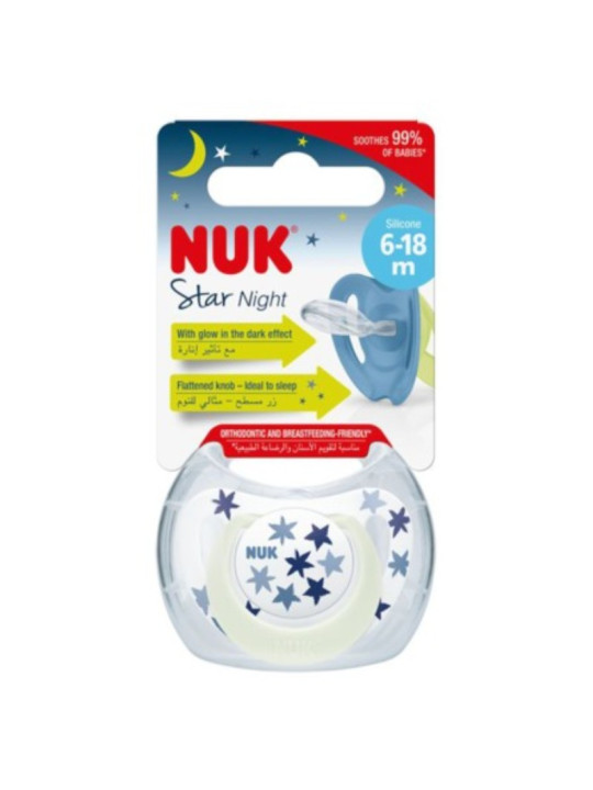 NUK SUCETTE STAR NIGHT+BOITE 6-18M 10736752