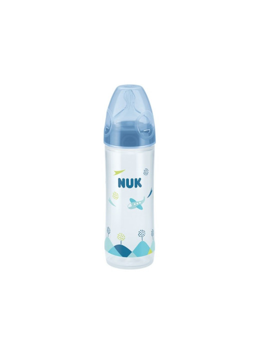 NUK BIBERON CLASSIC PP LOVE 250ML 6-18m ROSE/BLEU/GRIS