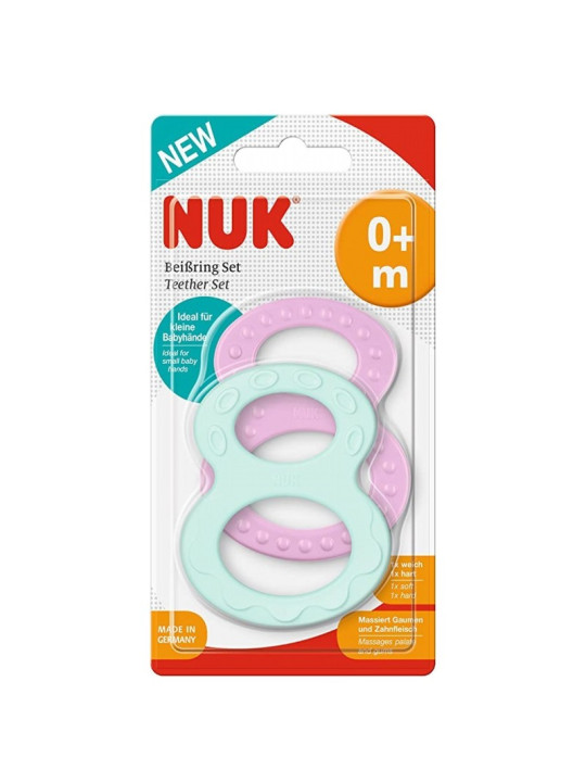 NUK ANNEAUX DENTITION 8 / 0 MOIS+