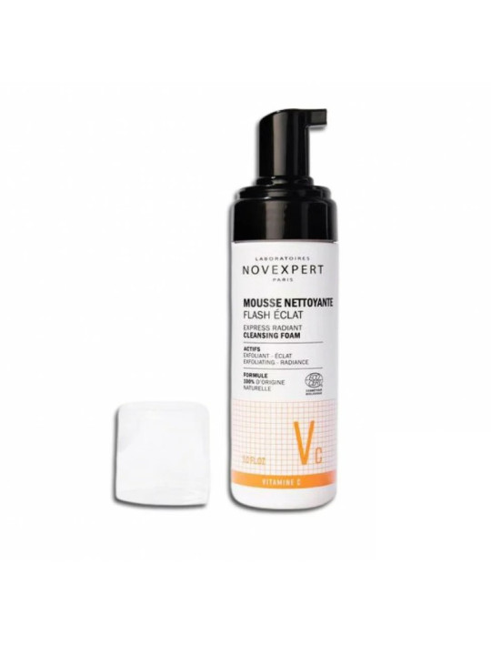 NOVEXPERT vitamine c mousse nettoyante flash eclat bio 150ml