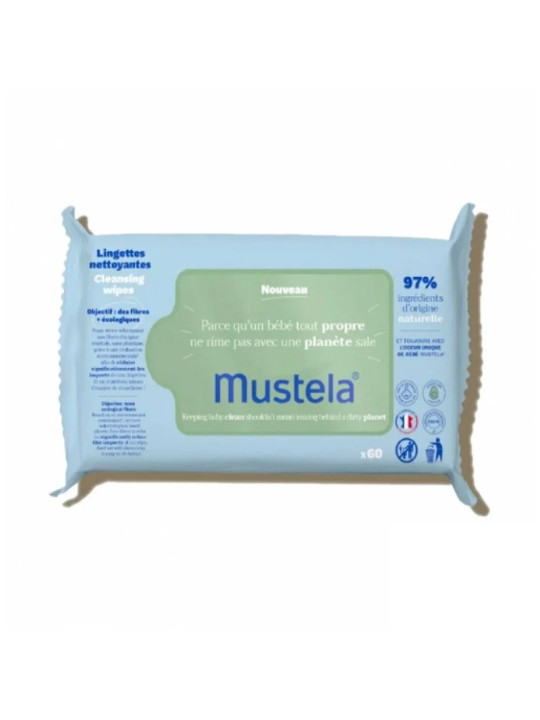 MUSTELA Lingettes nettoyantes à l'Avocat BIO X60
