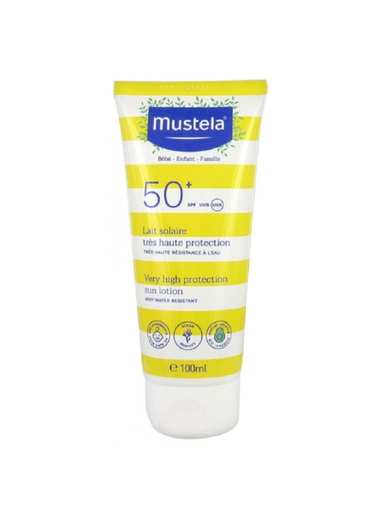 MUSTELA 50+lait bebe waterproof 100ml