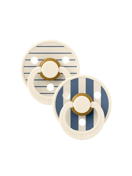 BIBS Colour Studio Pin – Ivory Steel Blue Mix (0+m)