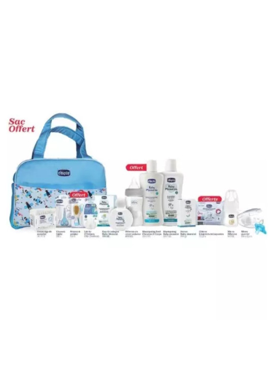 CHICCO SAC MATERNITE 13 PRODUITS BLEU