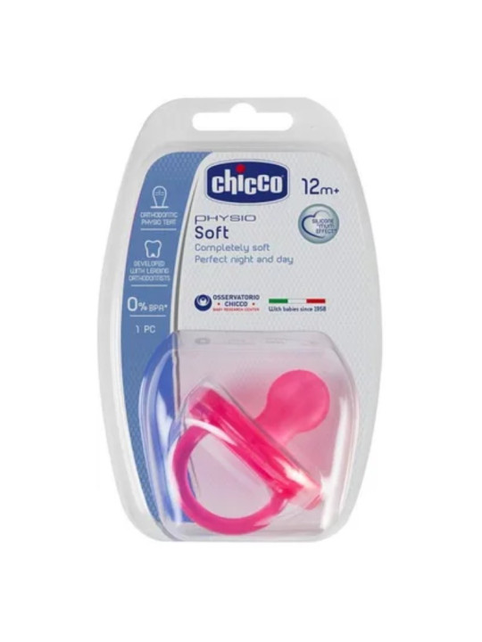CHICCO SUCETTE PHY-SOFT ROSE SIL12M+