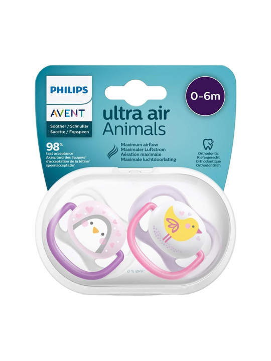 AVENT SUCETTE B/2 ULTRA AIR 0-6M SCF.080/06