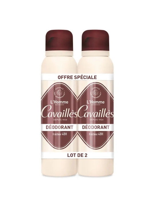 Rogé Cavaillès Déodorants Homme Spray Fraîcheur 48H 2x150ml