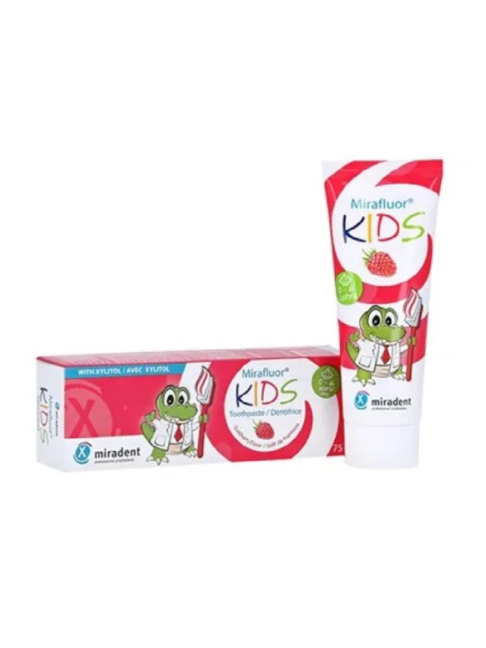 MIRADENT mirafluor kids dentifrice gout frmaboise 0-6m 75ml