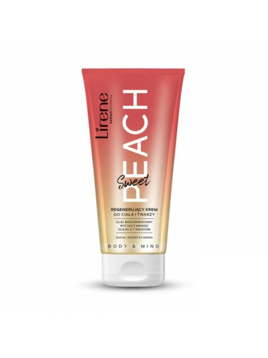 LIRENE sweet peach creme regenerante visage corps 200ml