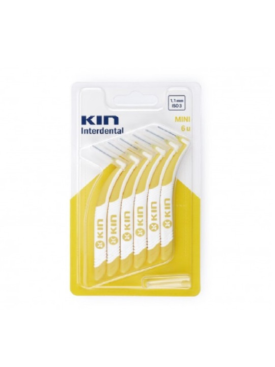 KIN brossette mini 1.1mm 5 unites(jaune)