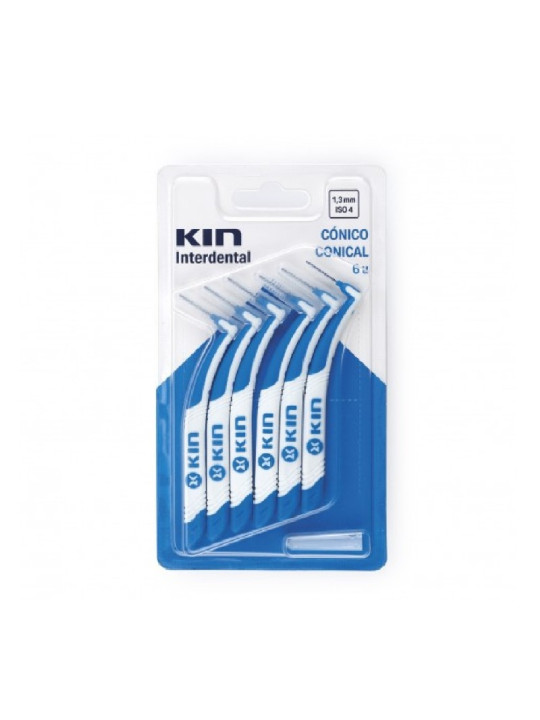 KIN brossette conique 1.3mm bt/6 (bleu)