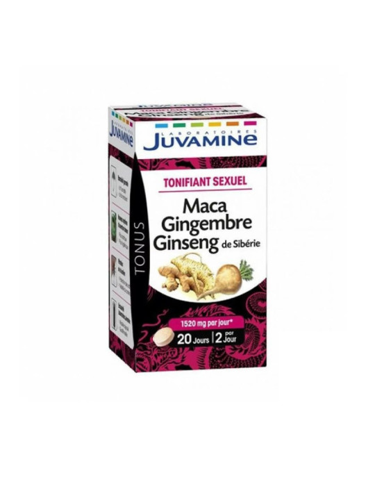 JUVAMINE tonifiant sexuel maca gingembre ginseng de siberie B/30 CP