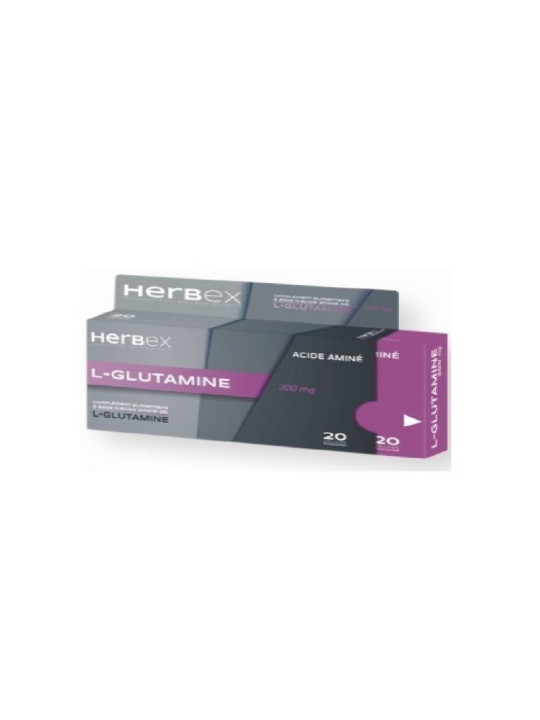 HERBEX l-glutamine 300mg bt/20 gel