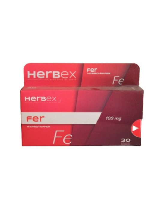 HERBEX fer 100mg bt/30 gel