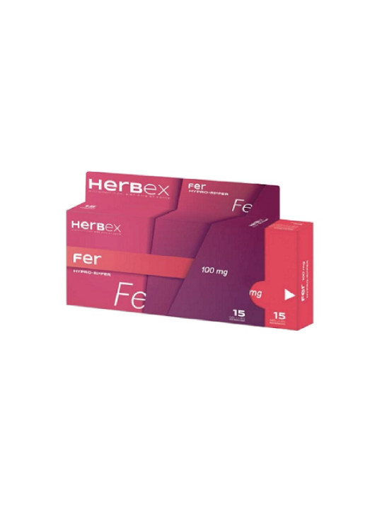 HERBEX fer 100mg bt/15 gel