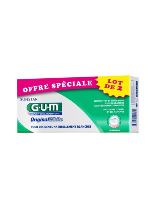 GUM dentifrice duo pack original white /1745