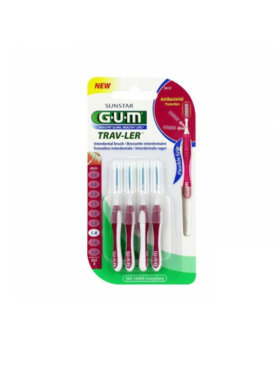 GUM  brossettes  trav-ler1612 fine cylind rouge-bor