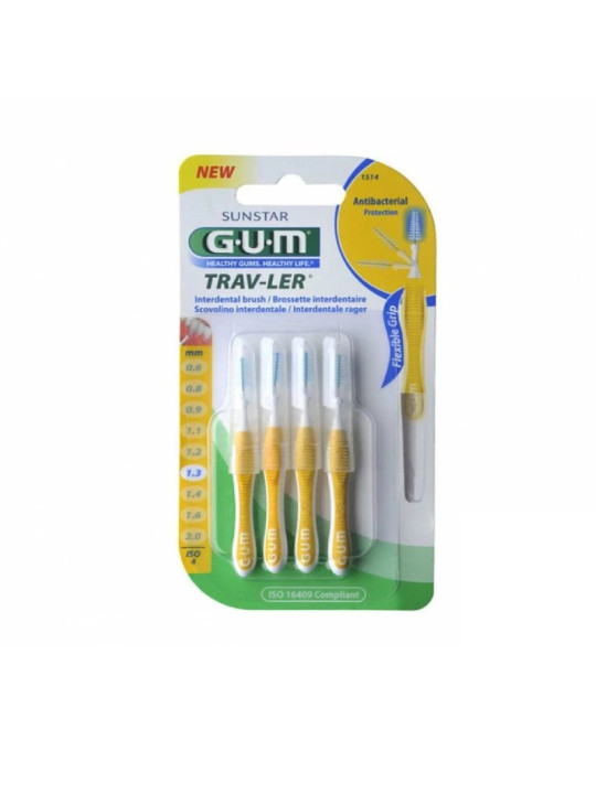 GUM  brossettes  trav-ler 1514 extra fine  jaune