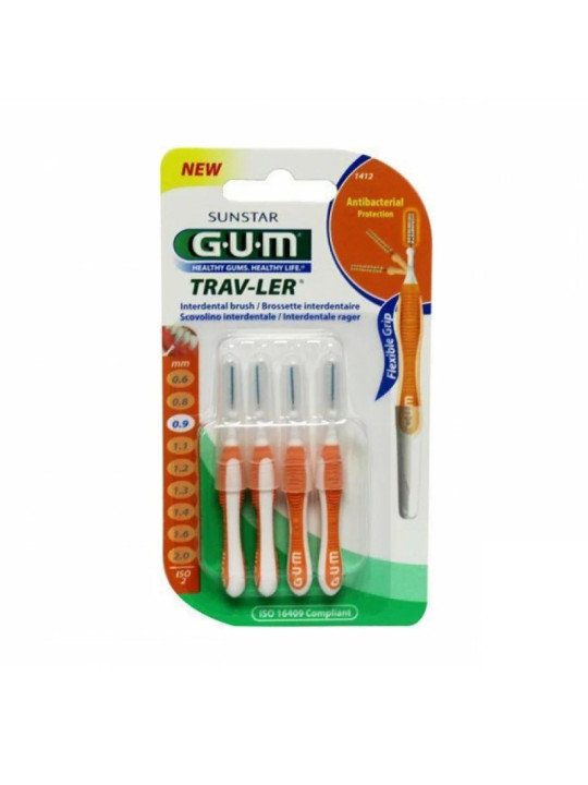 GUM  brossettes trav-ler 1412 ultr fine cylind orang