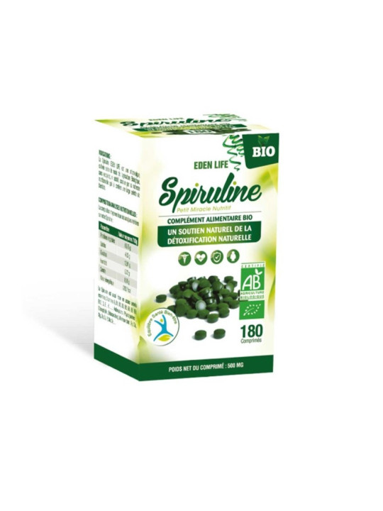EDEN LIFE SPIRULINE COMPRIMEES BT/180 CP