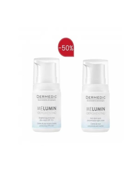 DERMEDIC MELUMIN DEPIG CREME DE JOUR SPF 50+ CREME NUIT 50%