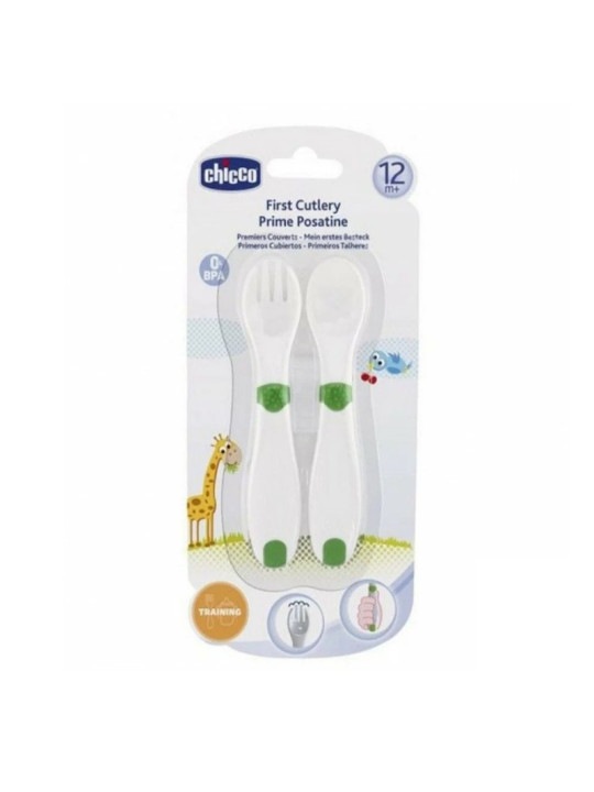 CHICCO SET CUILLERES 12M+ VERT 6830