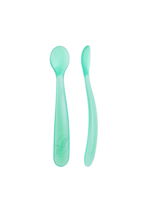 CHICCO 2 CUILLERES SILICONE  6M+