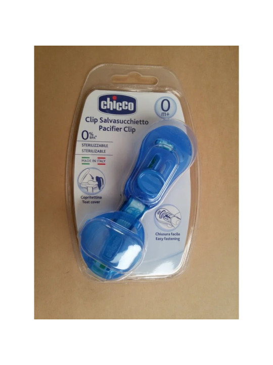 CHICCO ATTACHE SUCET+COUVERC BLEU 72631