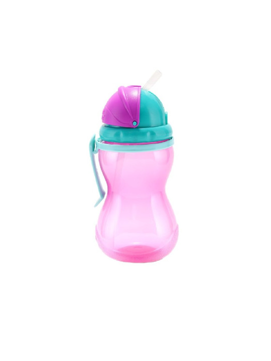 CANPOL BABIES  tasse Sport avec Paille Retractable Rose 370 ml – 56/113